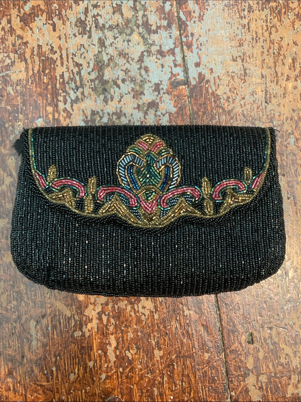Vintage beaded evening clutch